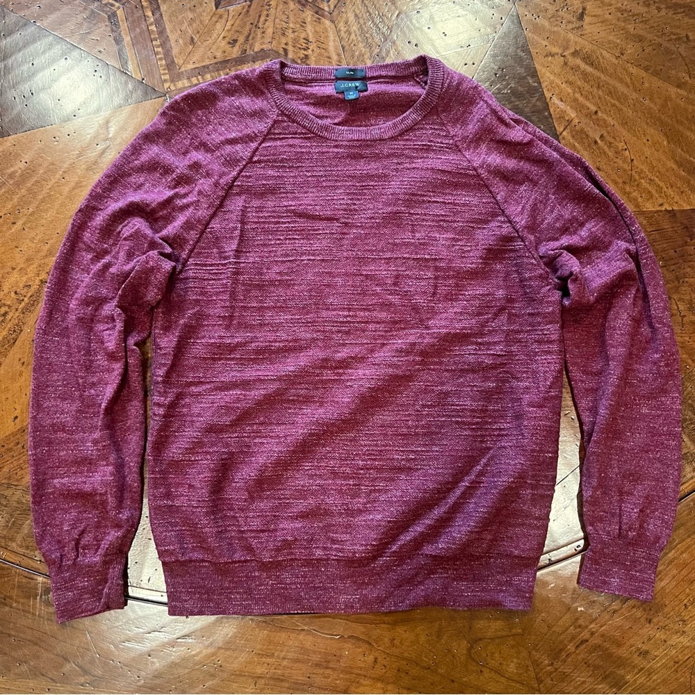 J. Crew Men's Maroon Crewneck Sweater